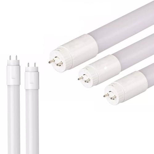 LED T8 Light Tube 4FT,5FT, Daylight White 5000K, Dual-End Powered Ballast Bypass,1440-2080Lumens 8W (26W Equivalent Fluorescent Replacement), Clear Cover,Lighting Tube Fixture (1, 4 FT)