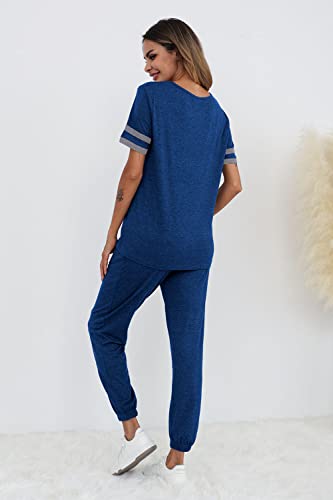 PRETTYGARDEN Women's Two Piece Sets 2025 Summer Spring Jogger Pants Travel Vacation Lounge Outfits Airplane Matching Clothes
