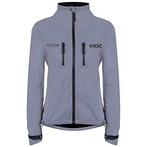 Proviz Women's REFLECT360 Waterproof Cycling Jacket Hi Visibility Reflective Cycling Coat, UK 20 Cover