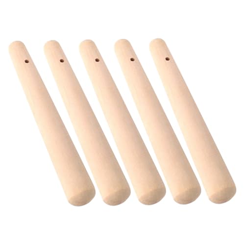 DECHOUS 5pcs Wooden Food Muddler Manual Grinding Rods Essential Kitchen Gadget for Spice Garlic