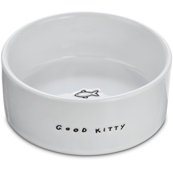 Harmony Good Kitty Ceramic Cat Bowl, 1 Cup