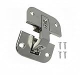 Heavy Duty Adjustable Concealed Pie-Cut Corner Cabinet Door Hinge, Full Inset, Nickel-Plated, 78° Opening Angle