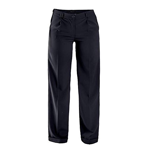 Pantalone Donna Ragazza Panta Palazzo Tasca America Con Pence Made In Italy 0967 Nero 50