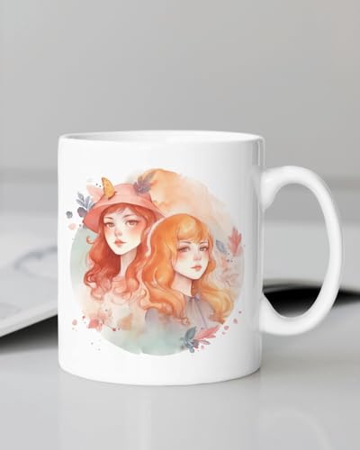 Image of Funny Bestie with Friendship Quotes Printed 325 ml Ceramic Coffee Mug /Tea Cup Gift for Girls, Best Friends, Sister Mom, Wife, Girlfriend 325 ml (Front Back-22)