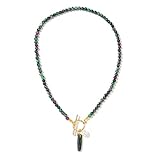  Perles Pierre Colliers Pour Femmes Cristal Pierre Pendentif Colliers Déclaration Choker Hommes,1 Zoïsite