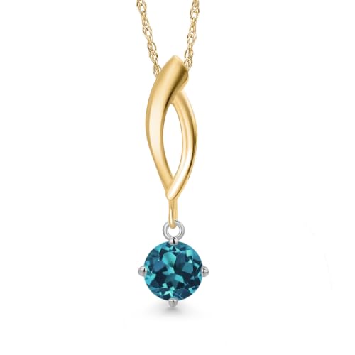 Gem Stone King 925 Silver and 10K Yellow Gold London