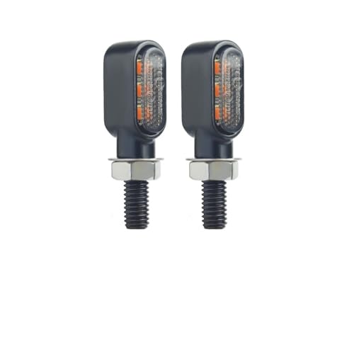 Clignotants LED moto ambre 12V haute luminosité avec filetage 8mm