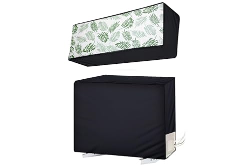 Image of Split AC Cover for 1.5 Ton Indoor & Outdoor Unit | Waterproof & Dustproof Protection | UV Resistant | Durable PVC Material | Weatherproof Outdoor Cover | Easy Installation