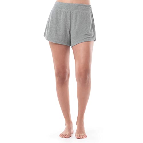Fruit Of The Loom Women's Beyondsoft Sleep Tee And Shorts Set, Light Grey Heather, X-Large #TOP4