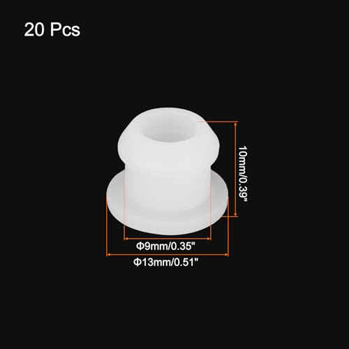 Image of MECCANIXITY Silicone Snap in Locking Hole Plugs Rubber Panel Seal Cover Flush Type Panel Round for Kitchen Rubber Bulkheads Waterproof Sealing Plugs 9mm /0.35 Inch Dia Transparent,Pack of 20