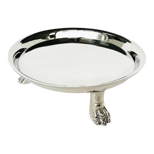 Silver Clawfoot Dish - Solid Brass - Nickel Plated...