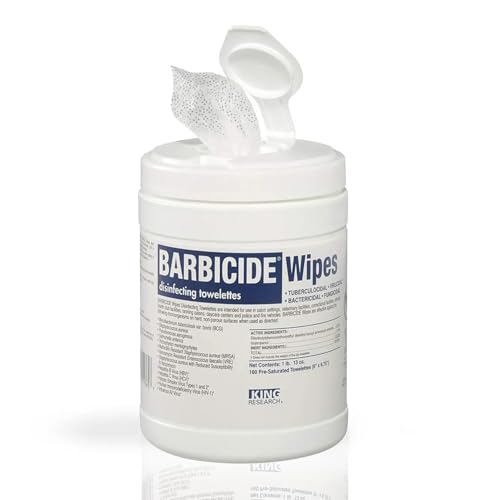 BARBICIDE Disinfecting Wipes - EPA-Registered Broad Spectrum Disinfectant wipes for Salon and Home |...