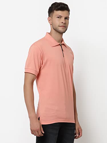 Image of UZARUS Men's Solid Cotton Regular Fit Polo T-Shirt
