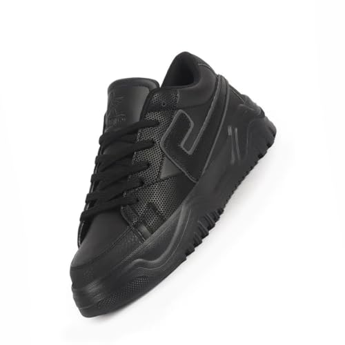 Image of FAUSTO Men's Low Top Chunky Lace-Up Sneaker Shoes|Low Ankle Casual Shoes|All Day Comfortable Sneakers