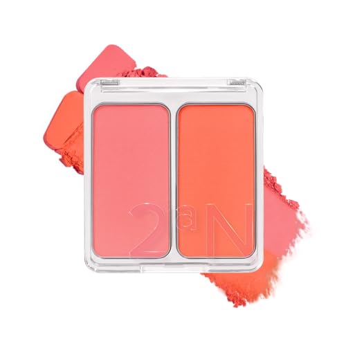 2aN Dual Color Face Blusher, Buildable & Blendable Cheek Color, N...