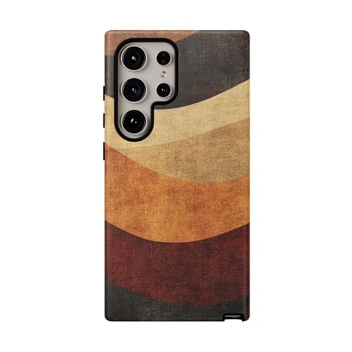 Coque rigide mate Samsung S24 Ultra vagues haut de gamme marron高端壳