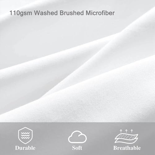 Linge de lit double 200x200 cm en microfibre douce et résistante - 8