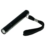 Linterna Mf-26 Aluminio BVC Linterna Mf-26 Aluminio Color Negra y Asa de Enganche, Funciona con 1 pila AAA o LR-3 (Pila No Incluida)
