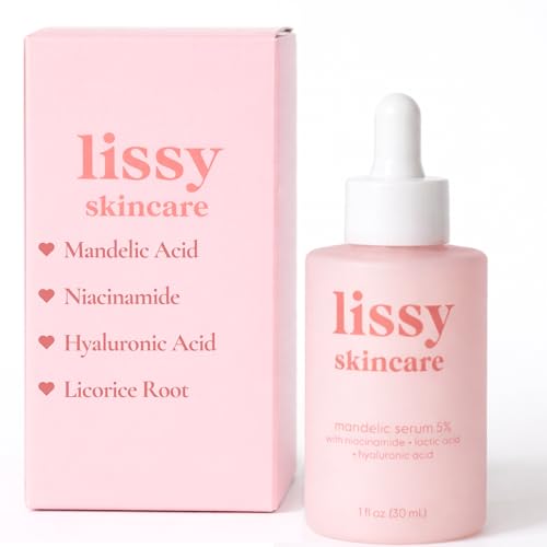 Mandelic Acid Serum Toner Exfoliant | Great For Acne Breakouts, Reduce Redness, Balancing Treatment | Plus Niacinamide, Licorice Root & Hyaluronic Acid, Hydration (Lissy Skincare)