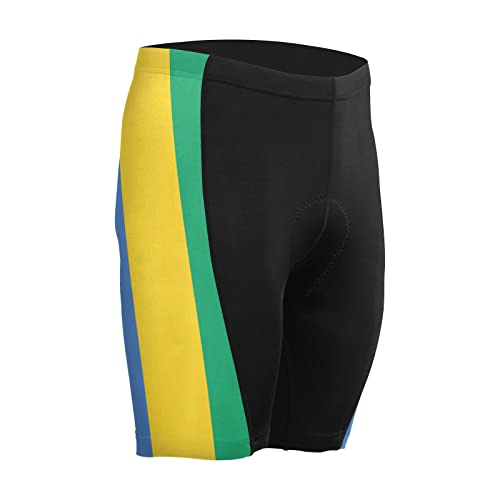 Gabon Flag Men's Bike Shorts Padded Cycling Bicycle Biking Shorts Tight Multicolor