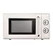 Kuchenka mikrofalowa 20L 700W Kompaktowa retro ręczna kuchenka mikrofalowa z 5 poziomami mocy i funkcją rozmrażania, 30-minutowy timer, łatwa do czyszczenia,White