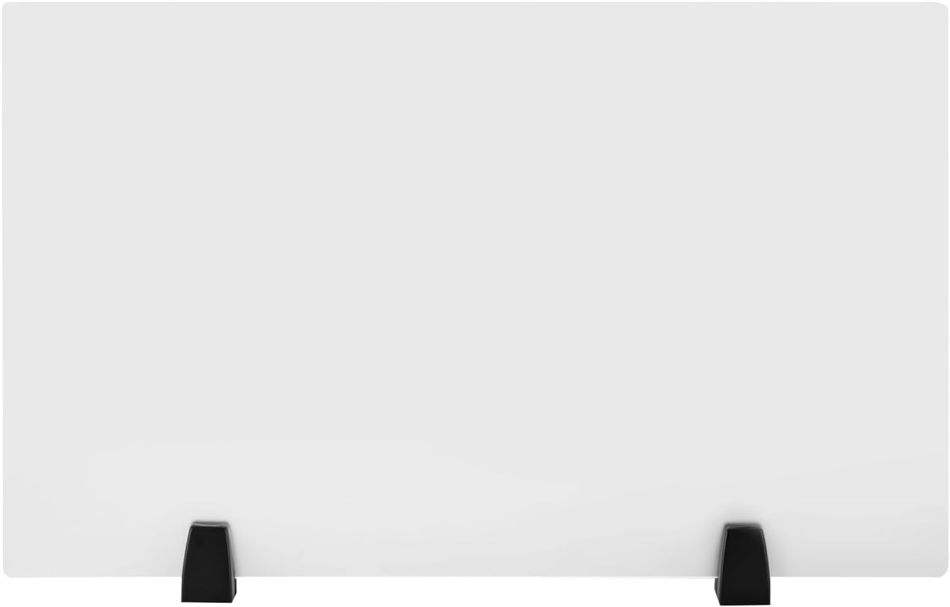 Pack of 2 Dual Frosted Plexiglass, Acrylic Cubicle Desk