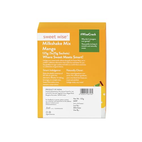 Image of Sweet wise Mango Milk shake -125gm| Natural Powder| No refined sugar| No Artificial Preservatives