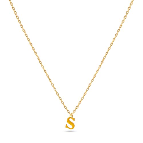 Image of Rubans Demi Fine Stainless Steel Alphabet Pendant CZ Gift for Women & Girls