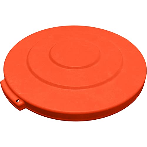 Image of SPARTA Bronco Lid for 10 Gal. Trash Can, Durable, Food-Safe, NSF and HACCP-Compliant, Lid for Commercial Use (Container Sold Separately - Fits Bronco Only), Polyethylene, 10 Gallon, Orange