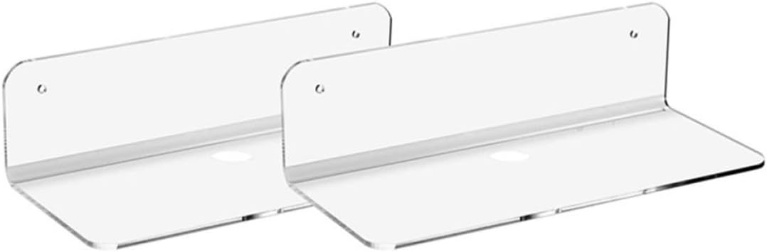 DOITOOL Audio Stand Wall-Mounted Acrylic Speaker Rack Lightweight Multi-Functional Audio Storage Shelf for Home and Office Use with Sturdy Support