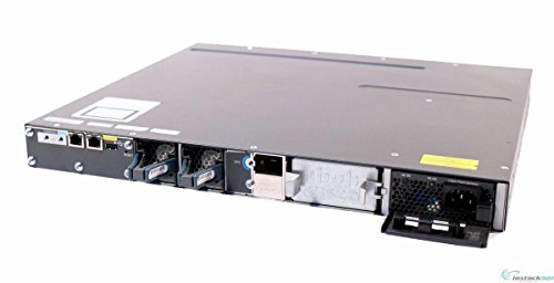 Cisco WS-C3750X-48P-S Stackable 48 10/100/1000 Ethernet PoE+ Ports, with 715W AC Power Supply 1 RU, Ip Base Feature Set(Renewed)
