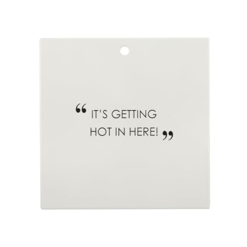 Sottopentola in ceramica bianca 20x20 cm con scritta