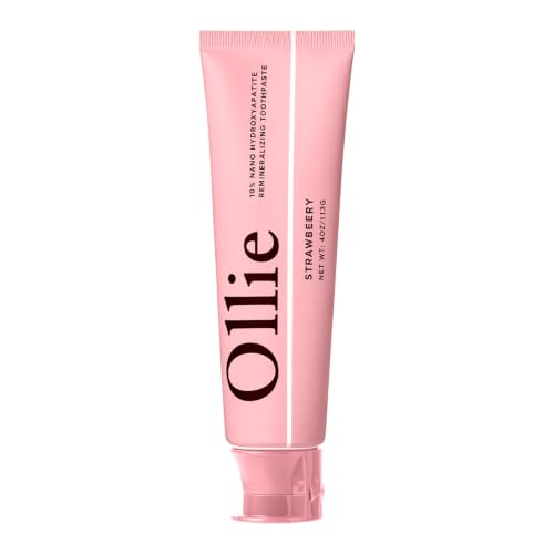 Ollie Fluoride Free 10% Nano Hydroxyapatite Toothpaste, Strawberry, 4oz