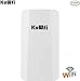KuWFi Wireless WiFi Bridge Outdoor CPE Kit Point to Point 2.4G 300Mbps Waterproof Long Range WiFi Extender with Ethernet Port