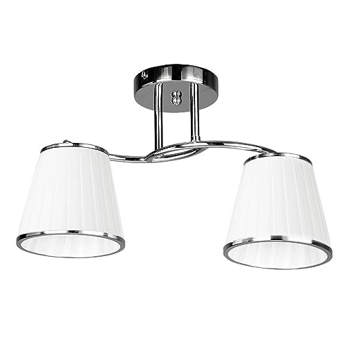 FABRILAMP Lampara con pantalla modelo LANTANAS cromo