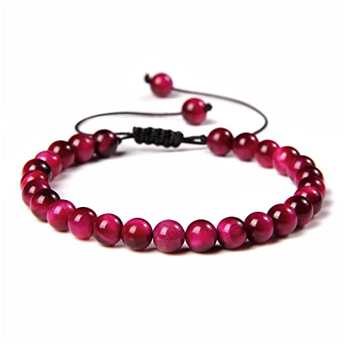 Bracelet perles naturelles 6 mm réglable pour votre bien-être au quotidien