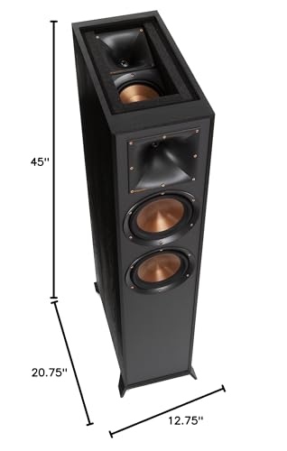 Image of Klipsch R-625FA Powerful Detailed Floorstanding Single Home Speaker Black