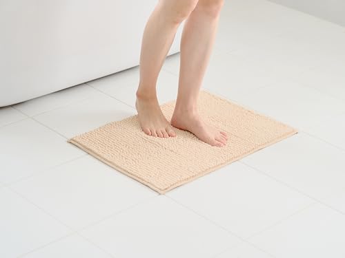 山崎産業(Yamazaki Sangyo) 足裏さらさら バスマット ソフワ ベージュ Mサイズ 40×60cm マイクロファイバー 吸水速乾 253395 [2]