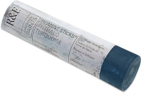 R&F Handmade Paints - Professional Oil Pigment Stick, Phthalo Turquoise, 100 ml