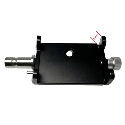 Comadsvey Pole Clamp with Compass & Phone Holder, Aluminium Data Collector Cradle Bracket for Phone Data Collector, Survey Pole Phone Mount