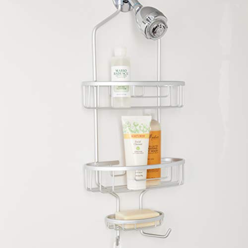 Inspired Living Shelf Organizer Rack: Rust-Proof shower-caddies, Murray, MATTE ALUMINUM