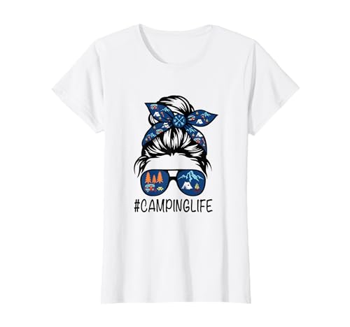 Damen Campinglife Camperleben Cool Vintage Camper Campingplatz T-Shirt