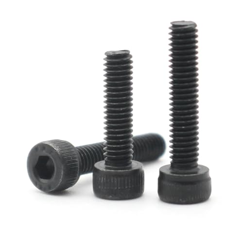 Perno de tornillo cabeza hueca hexagonal M4 de 70mm DIN912 negro 5