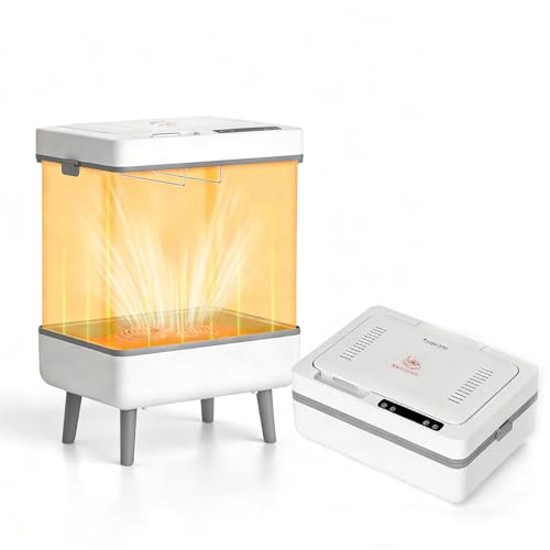 CNZHONGYINI Foldable Towel Warmer Bucket,35L Large Towel Warmers for Bathroom,Blanket