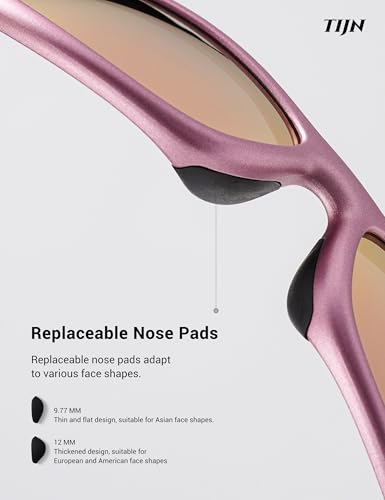 TIJN Sports Sunglasses for Men Women UV400 Wraparound Cycling Running Golf Motorcycle Glasses Fashion Outdoor Shades, Vanta4