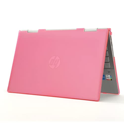Funda rígida mCover Compatible con Laptop 2 en 1 HP Pavilion x360 14 ekXXXX (no es Compatible con Otros Modelos), Color Rosa
