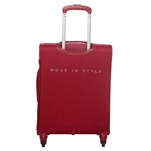 Skybags Polyester Solid Pattern Snazzy 4W Exp Strolly Softshell Inline Suitcase/Trolley Bag (H) 59 (Carmine Red, Small), H-60 Centimeters 2
