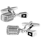 SYAVR Premium Manschettenknöpfe, Mikrofone, Manschettenknöpfe aus Metallform, französische Emaillehemden, Ärmelknöpfe, französische Knöpfe