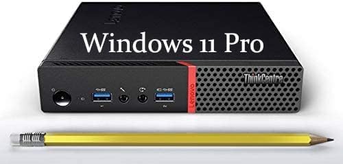 Lenovo ThinkCentre M900 Tiny Desktop PC, Intel Core i5-6500, 8GB RAM, 256GB SSD, Keyboard and Mouse, USB WiFi, USB Bluetooth, Windows 11 Professional (Renewed)