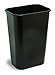 Continental 4114BN 41-1/4 Quart Commercial HDPE Trash Can, Rectangular, Brown